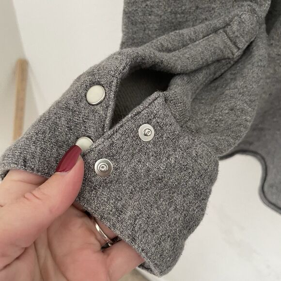 Levi's Knit Shacket Mens XL Gray Casual Comfy Retro 90s Y2K Button Snap - Picture 4 of 8
